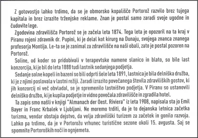 ZAČETEK TURIZMA V PORTOROŽU